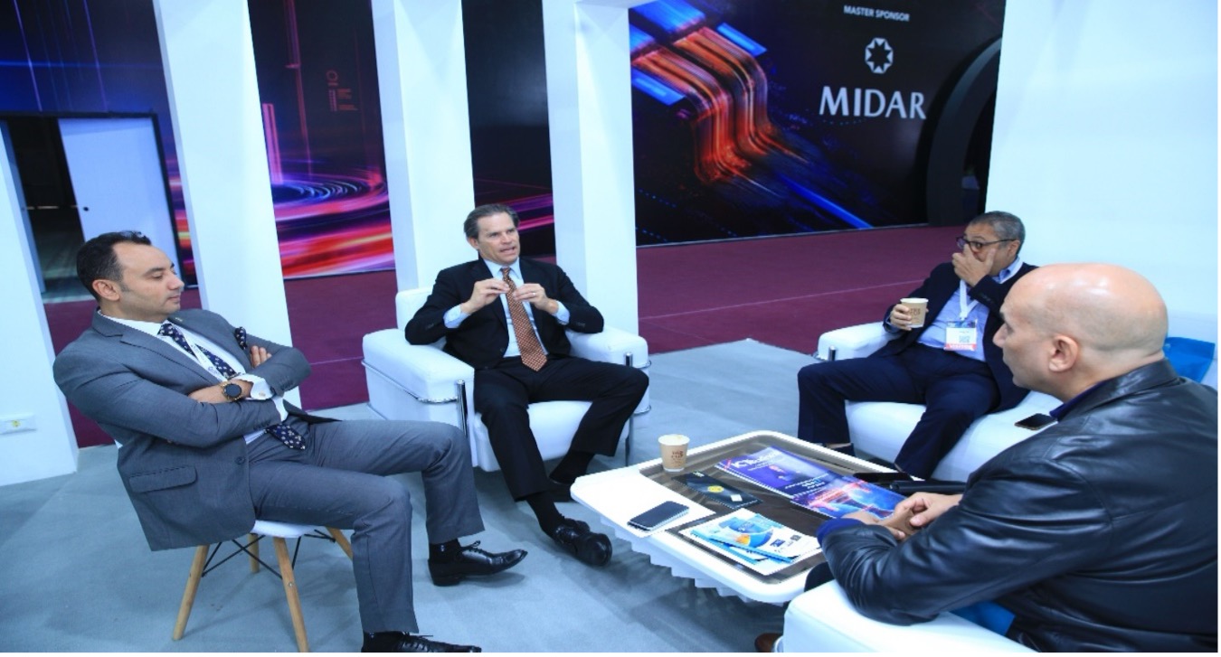 Strategic discussion at AIDC Expo MIDAR stand, Cairo